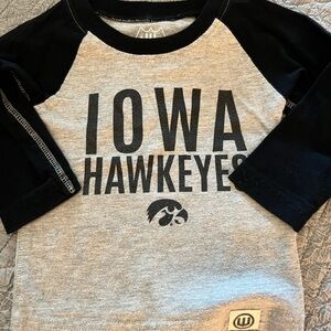 Iowa Hawkeyes Long Sleeve Tee - Black and Gray